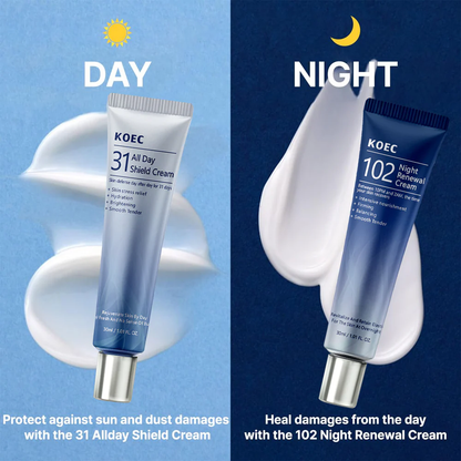 All-Day & Night 2- pack Cream for Face- All day and night face cream 2 pack for round the clock skin hydration- Coco  & Lather
