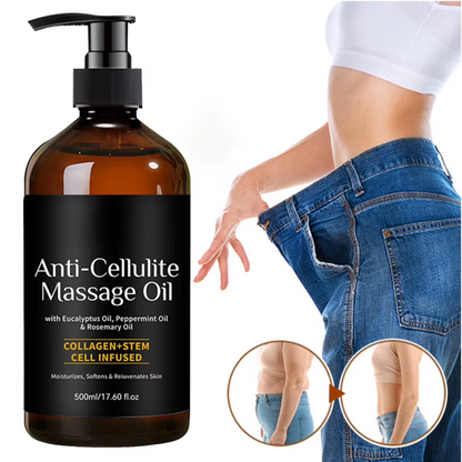 Anti-Cellulite Firming Massage Oil with Collagen & Stem Cells- Anti -cellulite firming massage oil with collagen and stem cells for toned skin-Coco & Lather