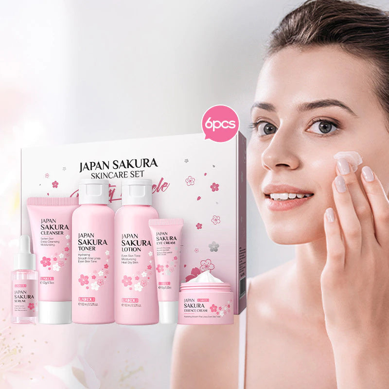 Sakura Facial Skincare Kit- Sakura facial skincare kit for hydrated glowing skin-Coco & Lather